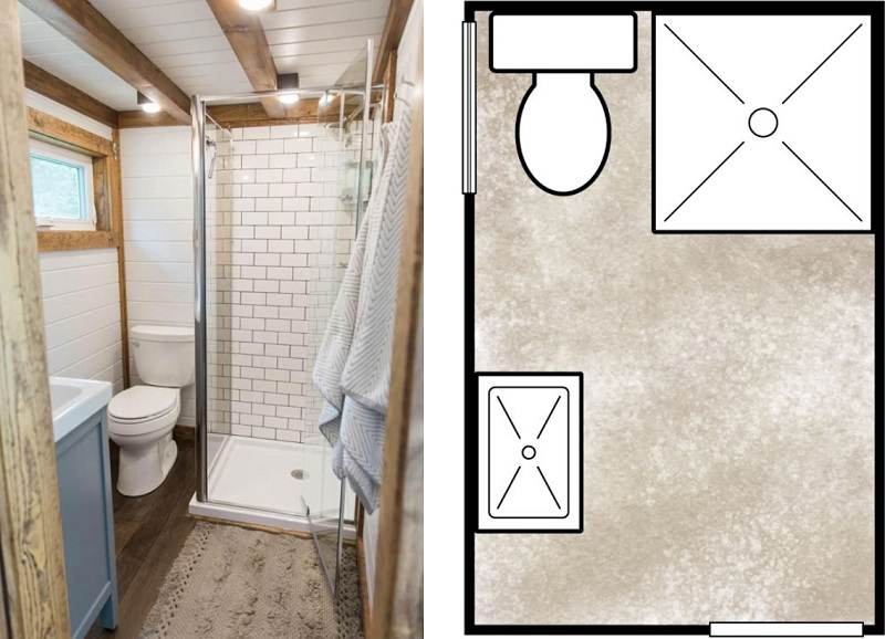 Plan de salle de bain pour Tiny house